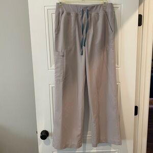 Women’s FIGS Slate Gray Large Tall Isabel Wide Leg High Waist Scrub Pants